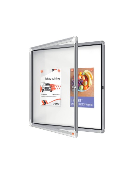 Vitrina de anuncios nobo premium plus magnetica 6 x din a4 752x692x37 mm