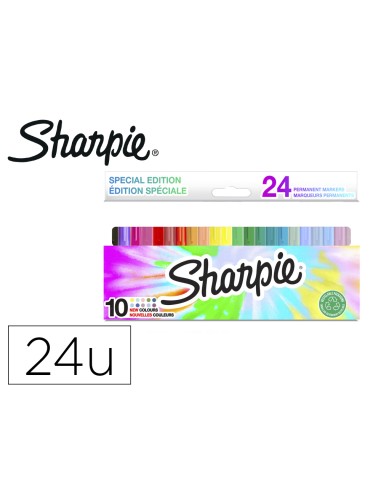 Rotulador sharpie fine blister de 24 unidades...