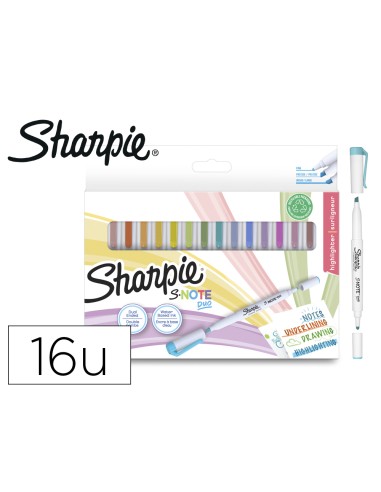 Rotulador sharpie s-note duo blister de 16...