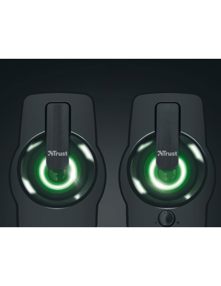 Altavoces trust gemi 2.0 potencia maxima 12w iluminacion led control de volumen y conexion