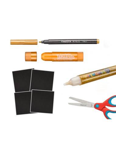 Set de dibujo carioca metallic pop up card...