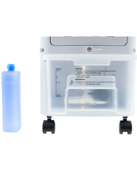Climatizador humidificador frio jocca 3 velocidades y 3 modos auto ajuste aspas deposito 3 l 600x260x280 mm