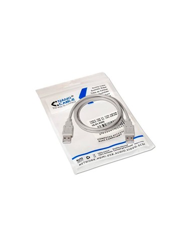 Cable usb nanocable 2.0 tipo a/m-a/m color gris...