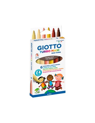 Rotulador giotto turbo maxi skin tones lavable...