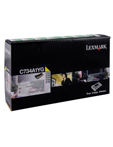 Toner laser lexmark c734 amarillo 6000 paginas