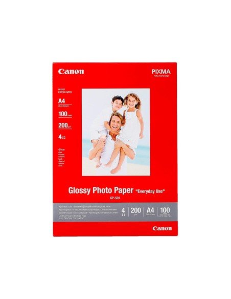 Papel fotografico canon pixma brillo din a4 200g/m2 ink-jet paquete de 100 hojas