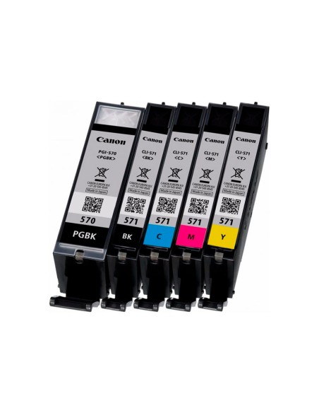 Ink-jet canon pixma cli 571 multipack de 4 colores negro / amarillo / cian / magenta