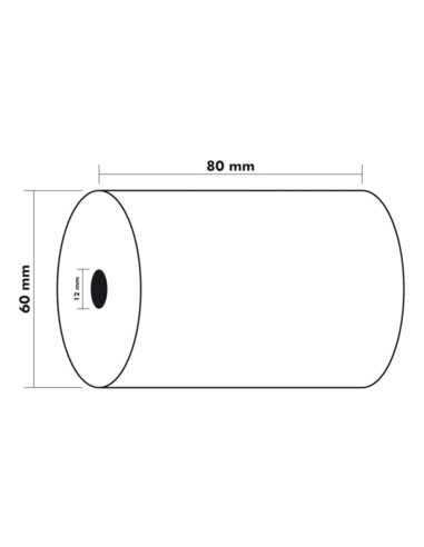 Rollo sumadora exacompta termico 80 mm x 60 mm...