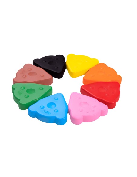 Lapices de cera jovi my first crayon forma de oso caja de 8 unidades colores surtidos