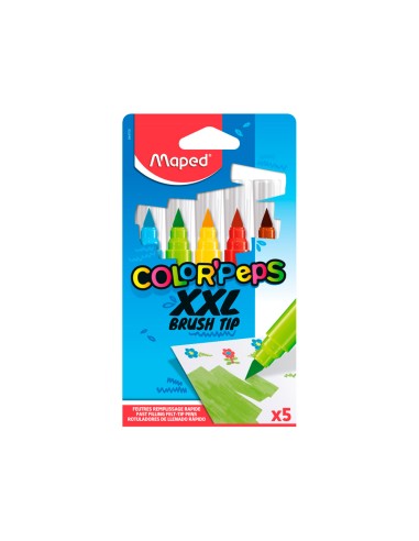 Rotulador maped color peps jumbo punta pincel...