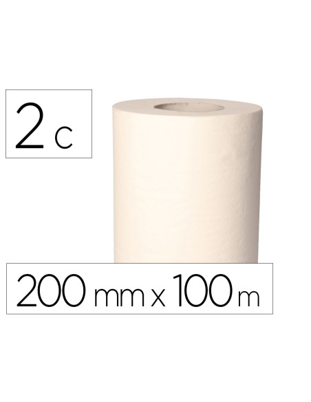 Papel secamanos bunzl greensource celulosa blanco 2 capas 200 mm x 100 m paquete de 6 unidades