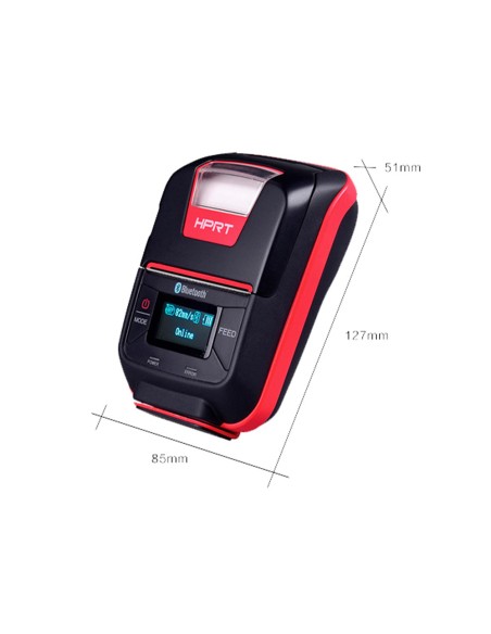 Impresora de etiquetas hprt hm-200 portatil termica visor oled ancho de papel 58 mm bateria ion de litio