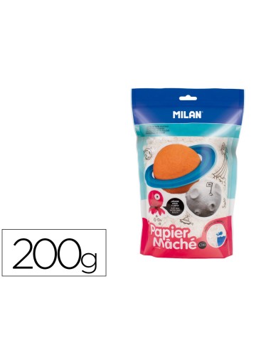 Papel mache milan blanco en polvo bolsa de 200 g