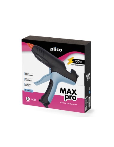 Pistola de silicona caliente plico max pro 100w