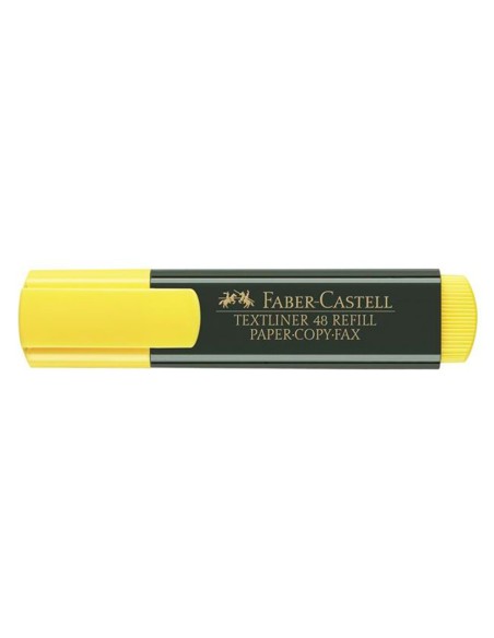 Rotulador faber castell fluorescente textliner 48 amarillo blister de 1 unidad