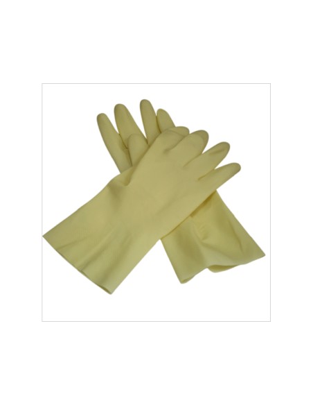 Guantes de latex satinados con relieve anti deslizante sin polvo par talla mediana