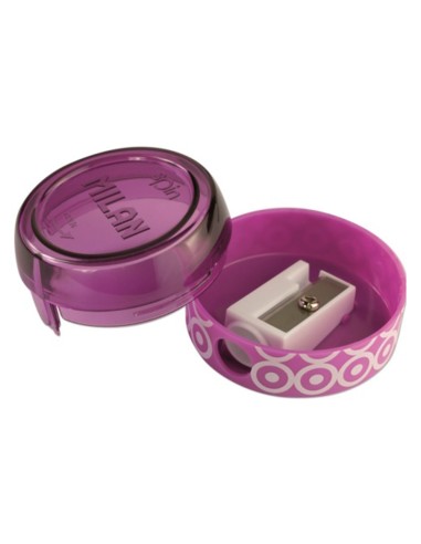 Sacapuntas milan spin plastico 1 uso + 4 gomas...