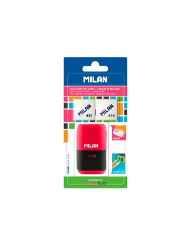 Sacapuntas milan compact touch duo plastico 2...