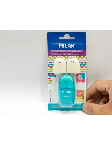 Sacapuntas milan capsule plastico 1 uso con...