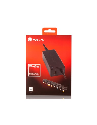 Adaptador de corriente ngs automatic 45w con 8...