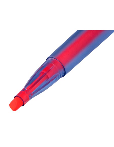 Rotulador q-connect fluorescente punta biselada fabricado pet reciclado caja de 4 unidades colores surtidos