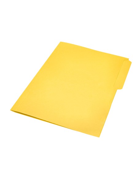 Subcarpeta cartulina liderpapel folio pestaña izquierda 240g/m2 amarillo
