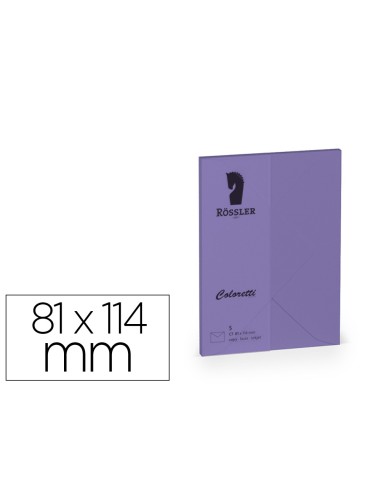 Sobre rossler coloretti c7 color lila 81x114 mm...
