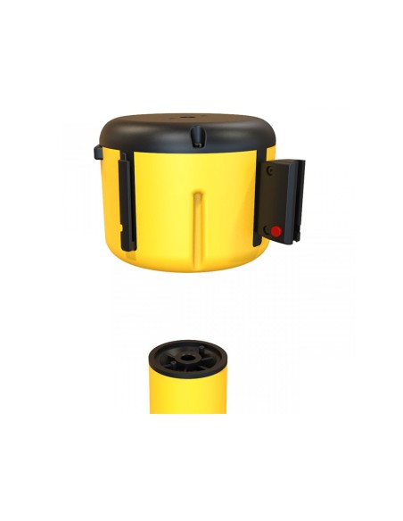 Cinta portatil faru retractil plastificada amarilla/negra longitud 9 m