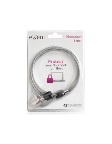 Cable de seguridad ewent para portatil con 2...