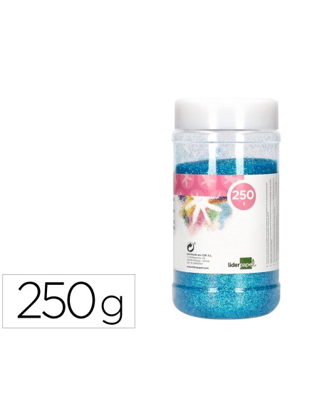 Purpurina liderpapel fantasia color metalico azul pastel bote de 250 gr