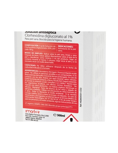 Solucion antiseptica clorhexidina desinclor 1%...