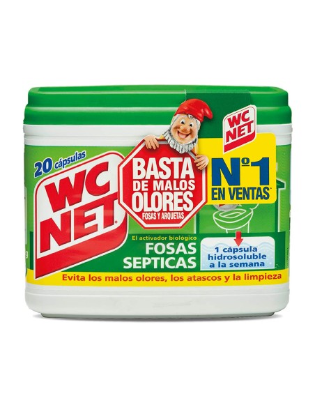 Elimina olores wc net fosas septicas capsula de 18 g caja de 20 unidades