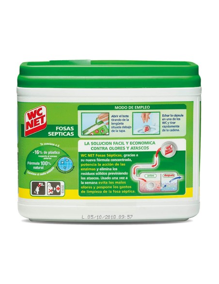 Elimina olores wc net fosas septicas capsula de 18 g caja de 20 unidades