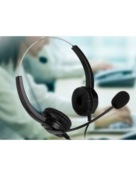 Auricular mediarange biaural diadema con microfono cable 2 m