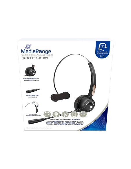 Auricular mediarange monoaural diadema inalambrico bluetooth con microfono