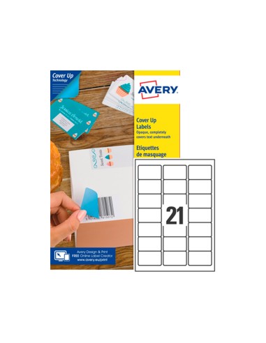 Etiqueta adhesiva cubriente avery permanente...