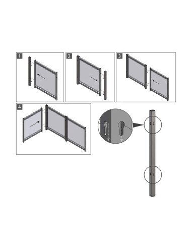 Soporte conector nobo para pantalla separadora...