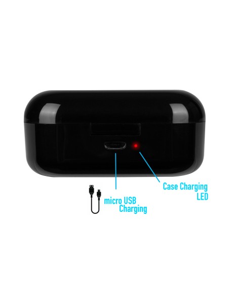 Auricular ngs artica lodge inalambrico bluetooth 5.0 tecnologia true wireless con estuche de carga