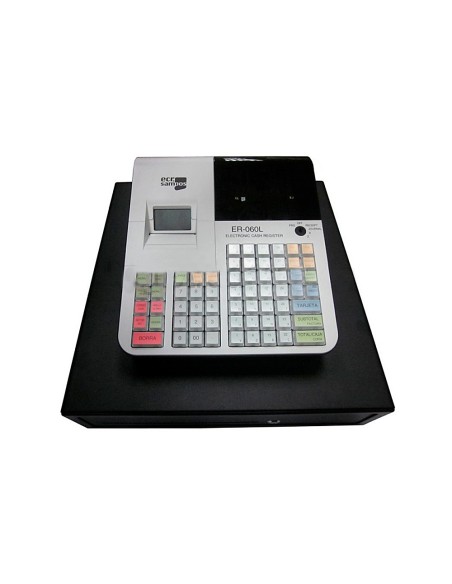 Registradora ecr sampos er-60 blanca 28 departamentos display vfd antireflejos conforme normativa factura