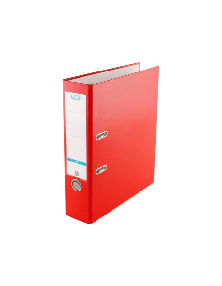 Archivador de palanca elba top carton compacto polipropileno con rado din a4 lomo de 80 mm rojo