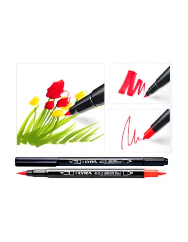 Rotulador lyra aqua brush acuarelable doble...