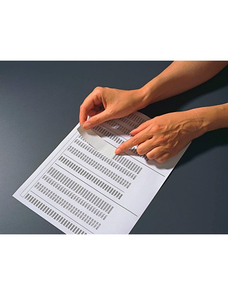 Cinta adhesiva post-it para ocultar y etiquetar 6 lineas 18 m x 25 mm en portarrollo