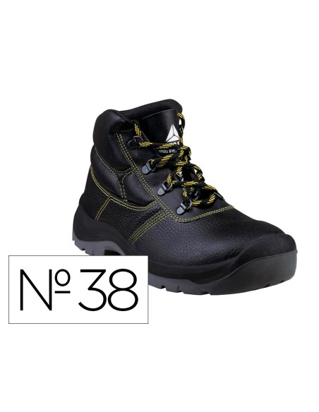 Botas deltaplus de seguridad piel crupon pigmentada suela pu bi-densidad color negro talla 38