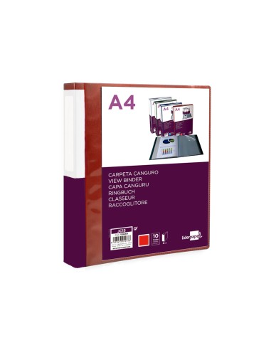 Carpeta liderpapel 10 fundas canguro pp din a4...