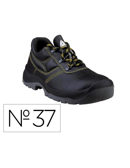 Zapatos de seguridad deltaplus piel crupon pigmentada suela pu bi densidad color negro talla 37