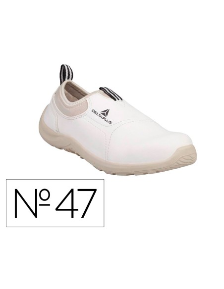 Zapatos de seguridad deltaplus microfibra pu suela pu mono-densidad color blanco talla 47