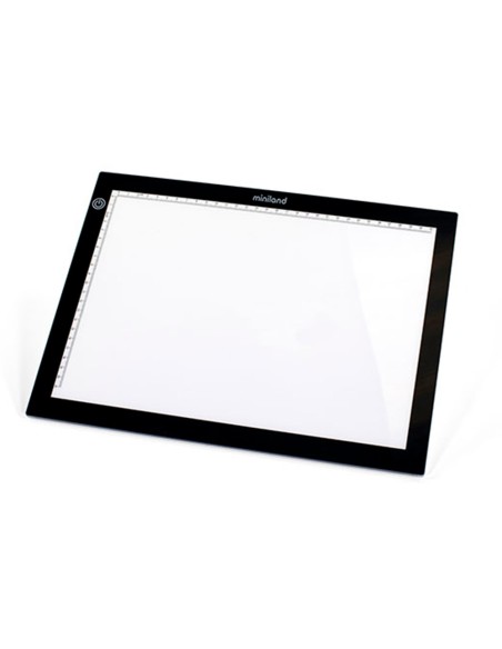 Mesa de luz led miniland para aprendizaje mediante estimulo visial formato din a4 360x270x5 mm