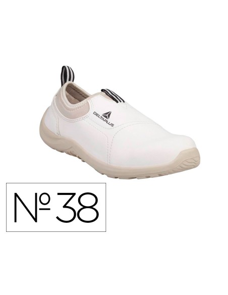 Zapatos de seguridad deltaplus microfibra pu suela pu mono-densidad color blanco talla 38