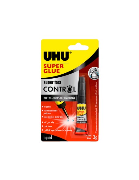 Pegamento uhu instantaneo control tecnologia stop 3 g