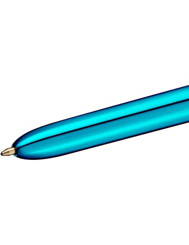 Boligrafo bic cuatro colores shine azul punta...